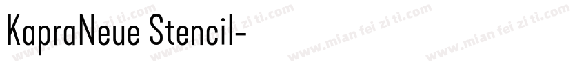 KapraNeue Stencil字体转换